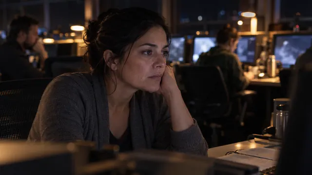 A scientist on the science operations floor
