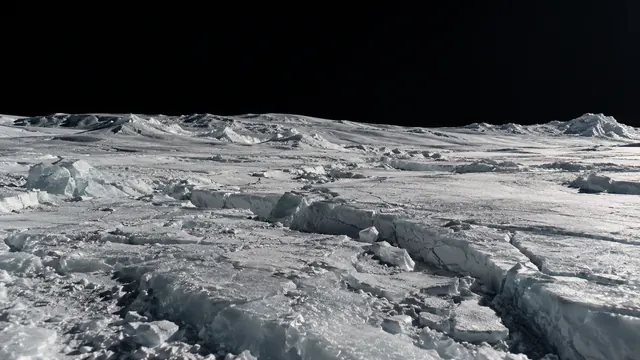 An ice field on Earth used for testing