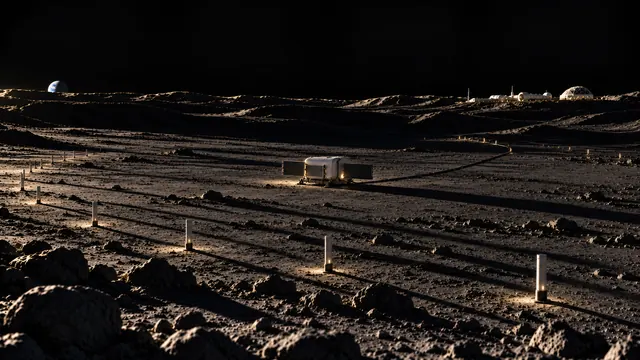 The reactor exclusion boundary marked out