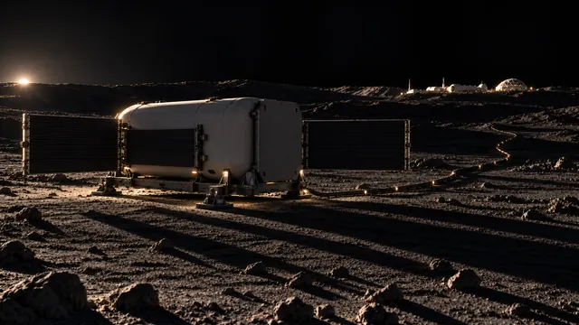 The surface fission reactor deployed at its site